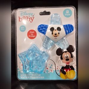 New 2 PACK DISNEY BABY MICKEY MOUSE  WATER TEETHER SET. BPA FREE